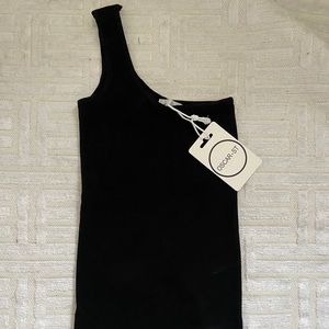 Verge Girl black one shoulder body on dress
